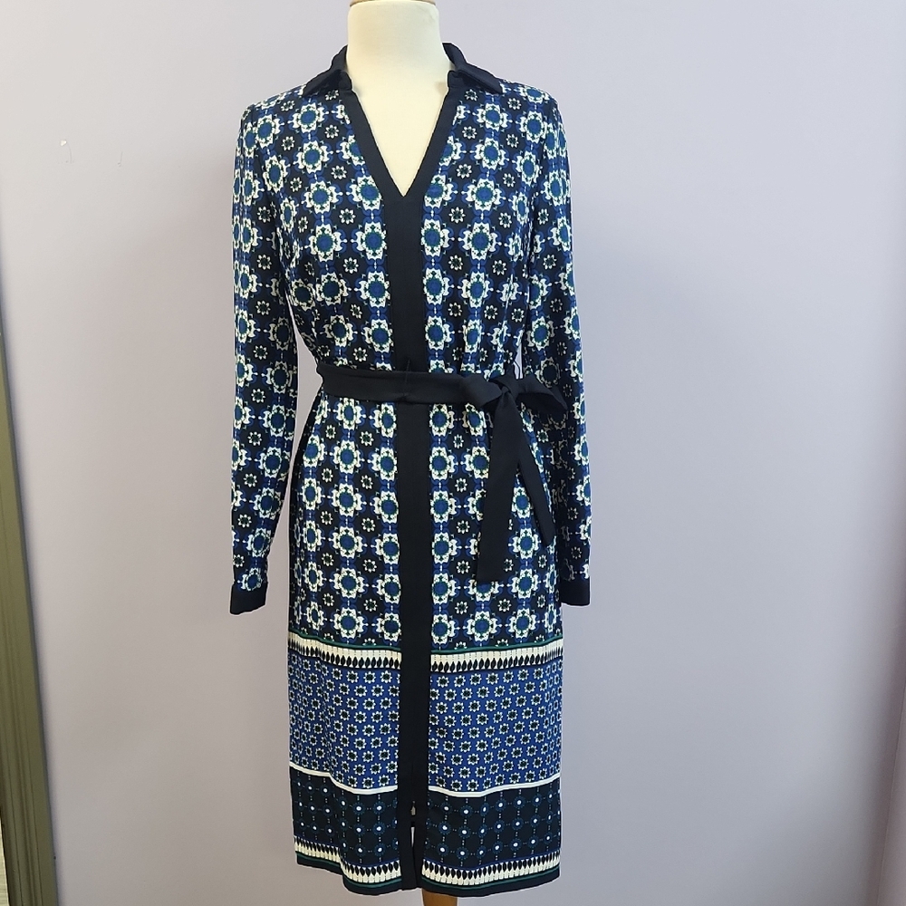 Tommy Hilfiger Navy and White Floral Dress